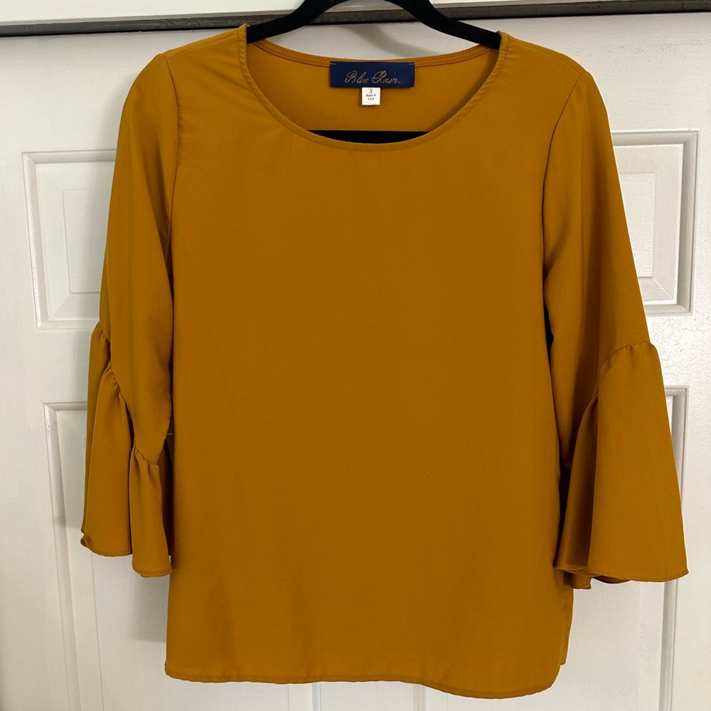 Blue Rain | Women’s Flounce Sleeve Blouse